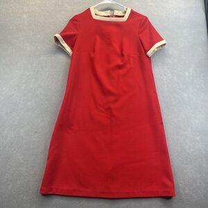 Union Made ILGWU Red Dress Vintage 60s Pockets Read Single Stitch